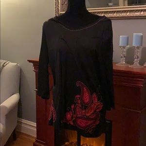 Embroidered boho blouse